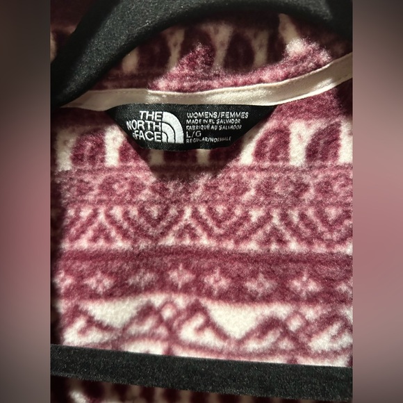 The North Face Quarter Zip Fleece Nordic Snap , size Large - Picture 4 of 7